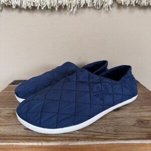 OTZ SHOES Ensign Blue Quilted Nylon Cork Insole Slip On Shoe Size 8.5